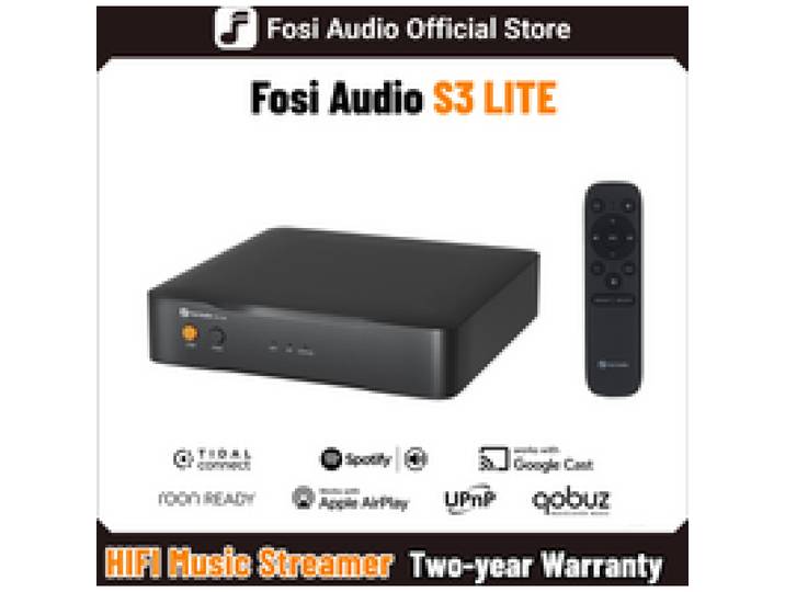 Fosi Audio S3 Lite Hifi Muziekstreamer WiFi Bluetooth Digitale Transportnetwerk Audiospeler Ondersteunt AirPlay Qobuz Connect