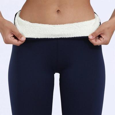 LightInthebox Lambskin Winter Leggings for Women, Fleece Lined Thermal High Waist Slim Pants, Thick Warm Stretch Cotton Jeggings for Cold Weather