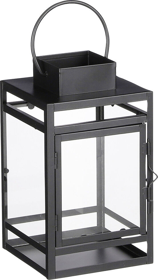 Mica Decorations Mica Laterne Storm schwarz Eisen 23 x 13 x 13,5 cm