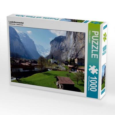 CALVENDO Puzzle Lauterbrunnental | 1000 Teile Lege-Größe 64 × 48 cm Foto-Puzzle für glückliche Stunden
