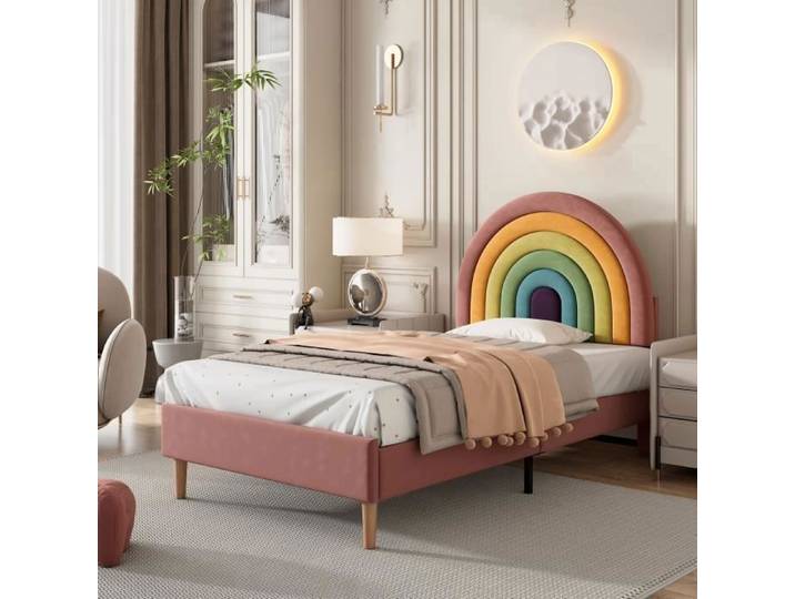 Lit enfant 1 place - A lattes - Enfant - Blanc - Bois massif - 90x200cm