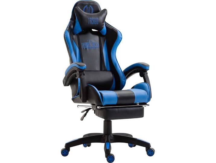 CLP Gaming Bürostuhl Ignite höhenverstellbar und drehbar - Farbe: schwarz/blau