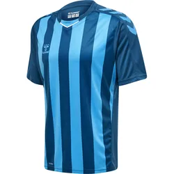 HUMMEL hmlCORE XK STRIPED JERSEY S/S blue coral/blue danube S