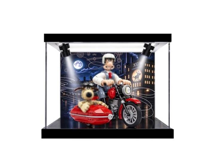 Vitrine kompatibel mit Le-go 21371 Super Master Dog Sets (1) Staubdichte Vitrine Box, Aufbewahrung zu Hause, kompatibel mit Le-go 21371 Super Master Dog (nur Box)