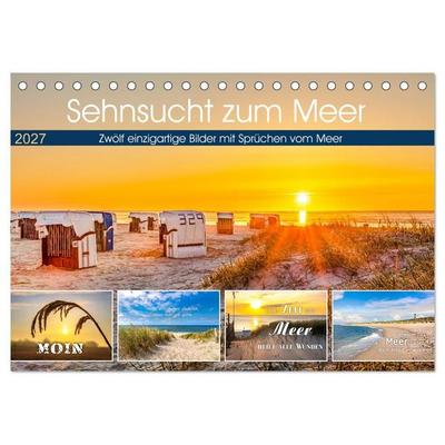 Sehnsucht zum Meer (Tischkalender 2027 DIN A5 quer), CALVENDO Monatskalender