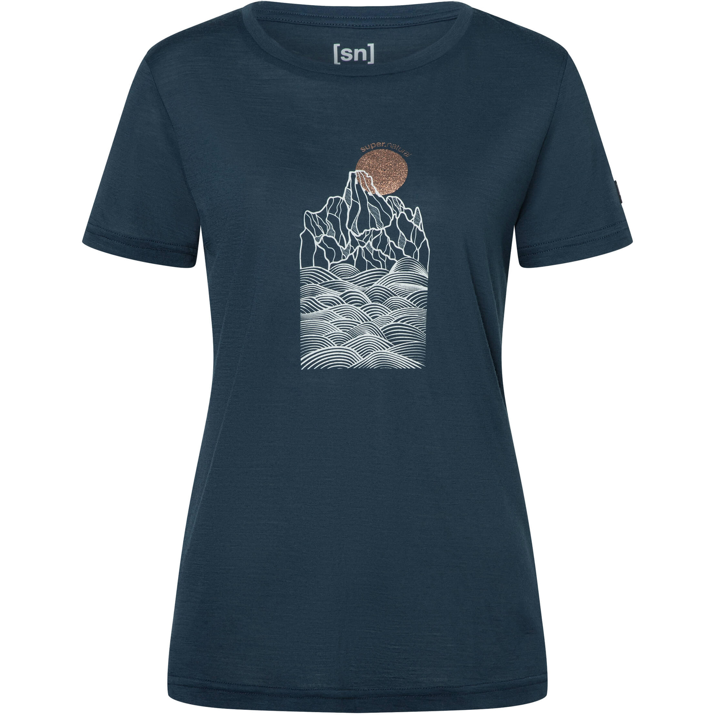 Super.Natural Preikestolen Cliffs Damen T-Shirts blau Größe M Trekking Hautfreundlich Merinowolle