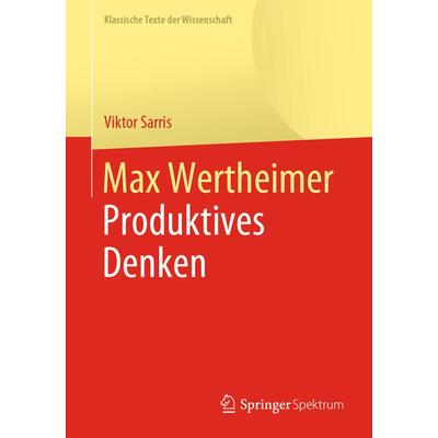 Max Wertheimer, Taschenbuch von Viktor Sarris, Springer Berlin, 978-3-662-59820-7