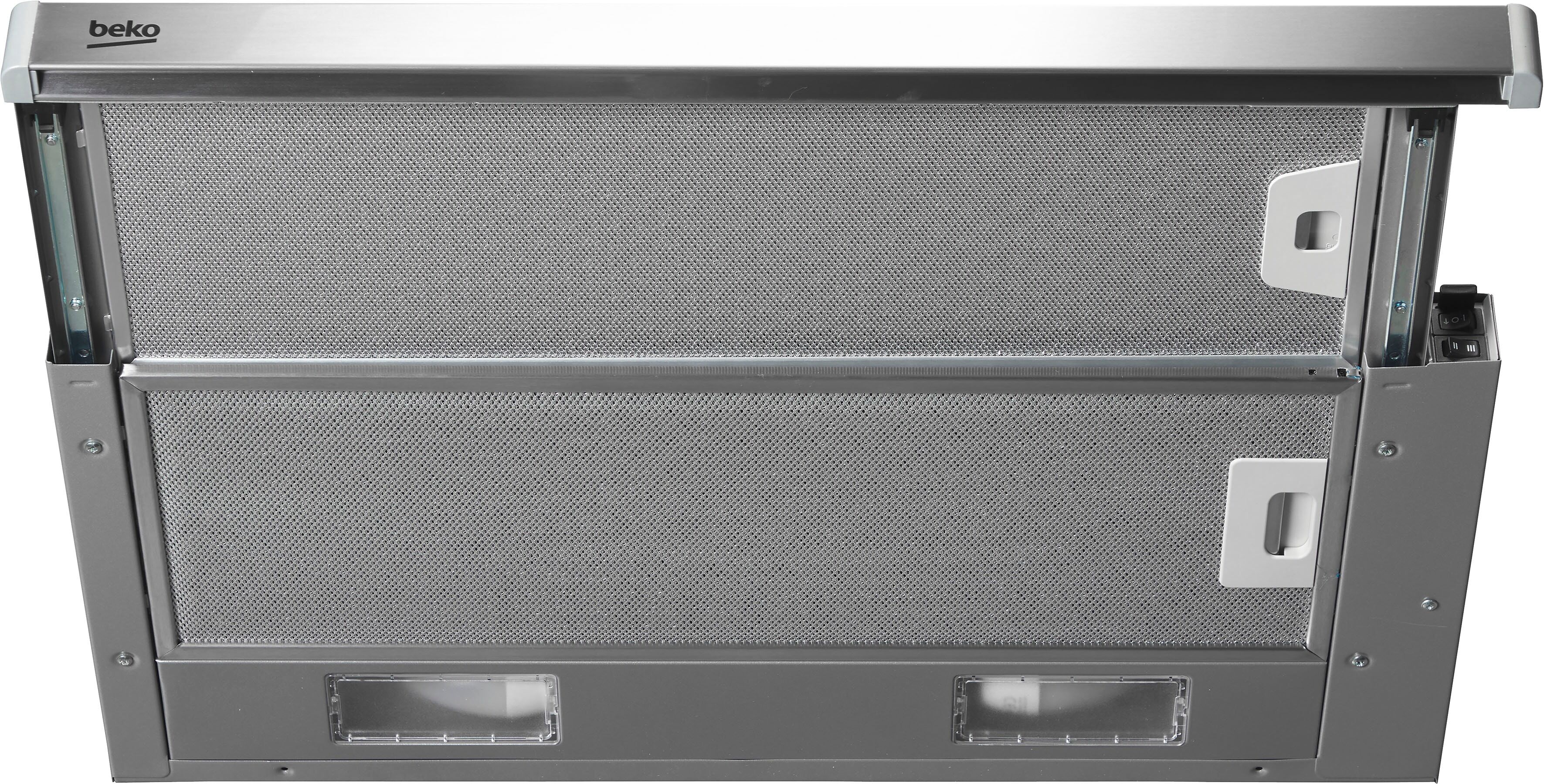 Beko Unterbauhaube "HNT61311XH", Energieeffizienz: C, silber (edelstahl), B:59,8cm H:175cm T:43cm, Dunstabzugshauben, Metallfettfilter – Fettpartikel zuverlässig auffangen, Unterbauhaube
