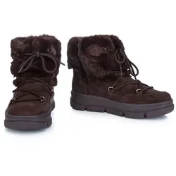 VITAFORM Damen-Stiefelette Veloursleder Fell-Optik Sohle Carlotta