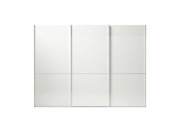 Musterring Imola Schwebetürenschrank mit 3 Glastüren - optional mit Zubehör - Dekor weiß - Komfort Modell Modern, Zeitlos