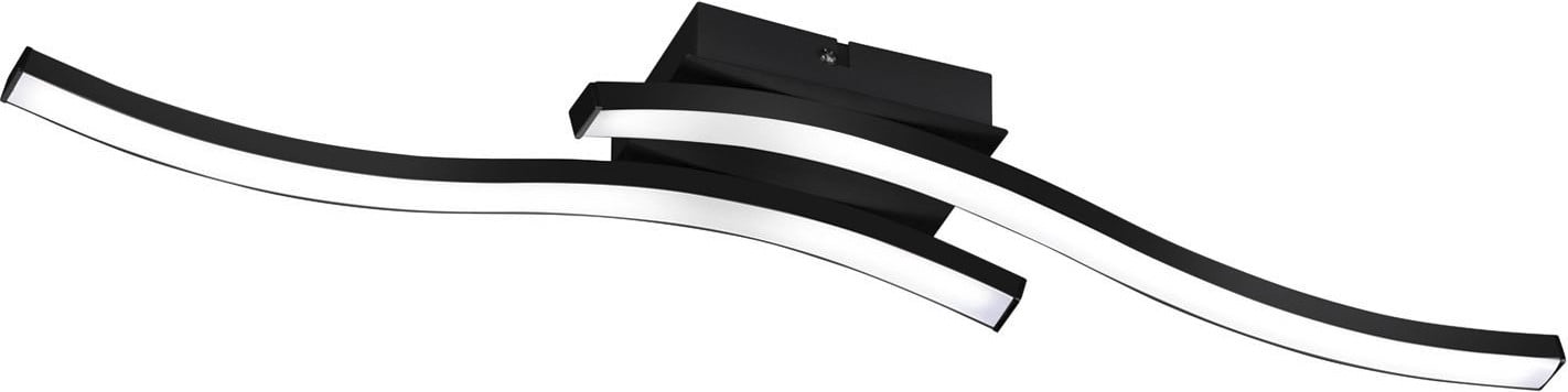 TRIO Design plafondlamp Route 2-lichts zwart met LED