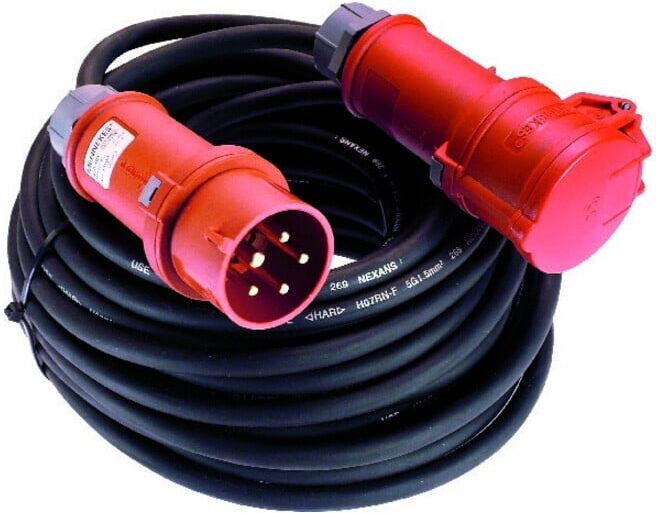as-Schwabe Rallonge CEE 16A, 25m H07RN-F 5G2,5, 400 V ; as - Schwabe (61015)