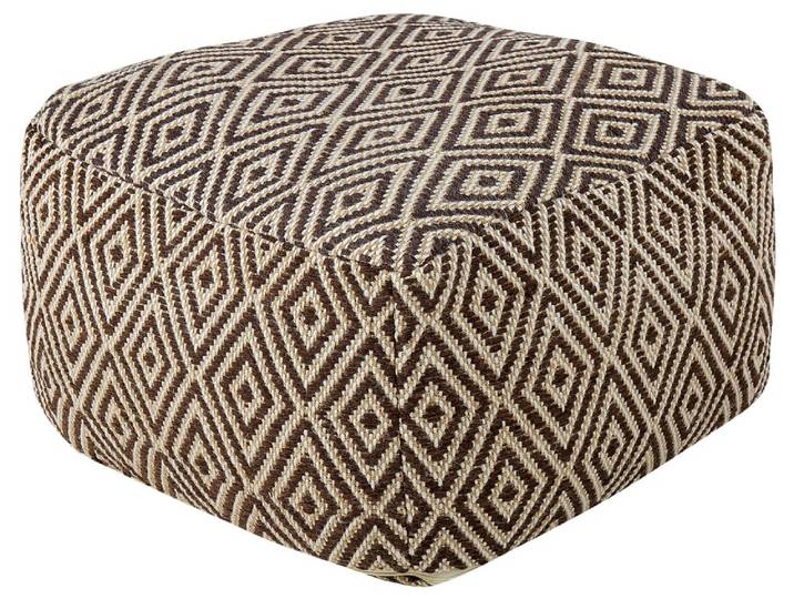 Pouf en tissu marron 60x40cm