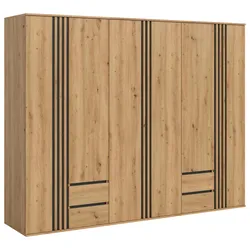 Drehtürenschrank TOFTA Eiche Artisan, Anthrazit