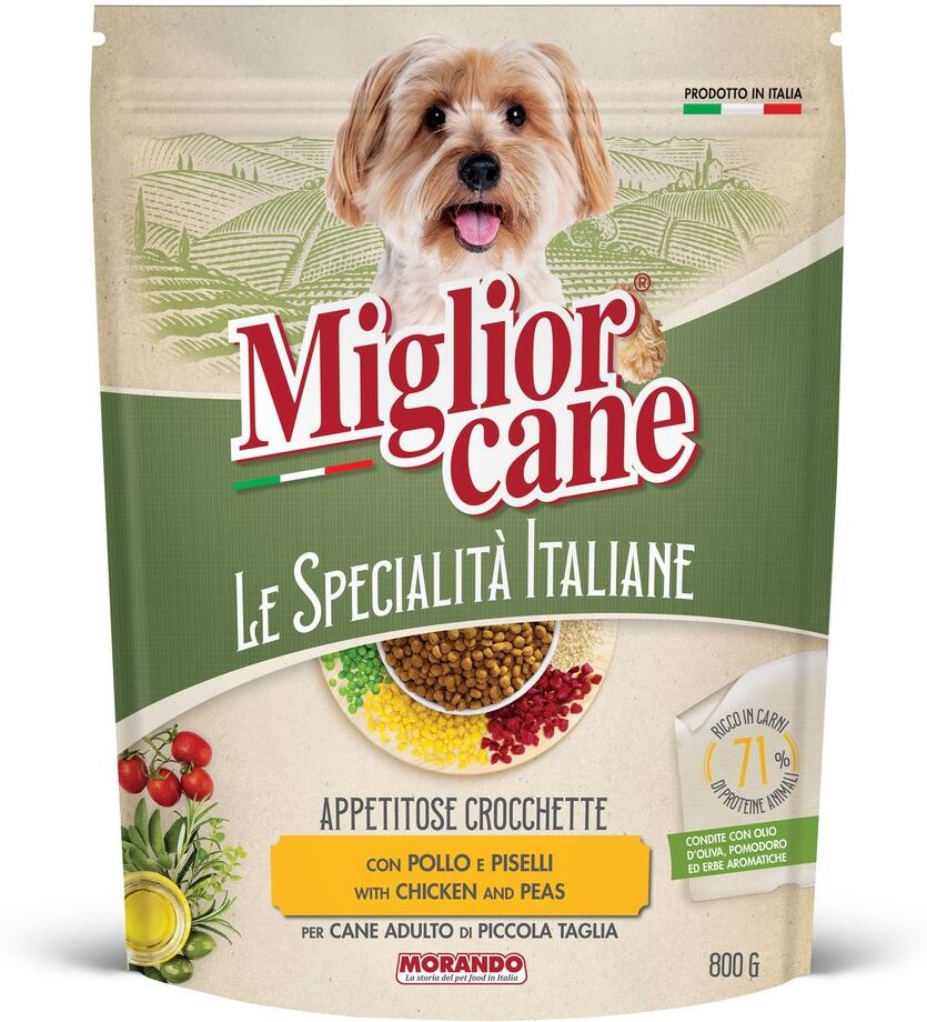 MORANDO Miglior Cane Mini Pollo e Piselli 800G