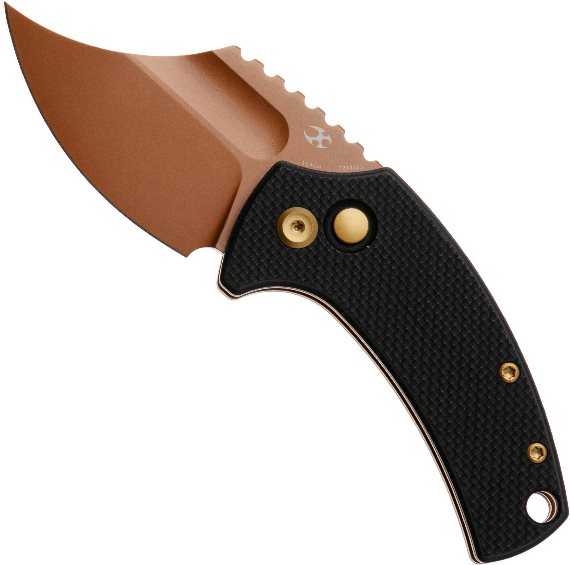 Kansept Wasp T2144F3 Rose Gold 154CM, Black G10, coltellino tascabile, design di Koch Tools