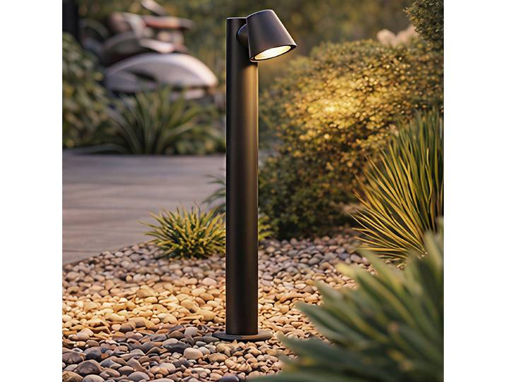 Borne lumineuse Beni Type B 12 x 60 x 20cm Noir/Noir