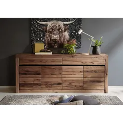 Sideboard Wildeiche / Zerreiche 202x43x80 braun geölt MONTREUX #352