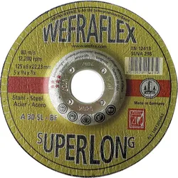 Schruppscheibe WEFRA Super-Long für Stahl 125 x 6 x 22mm