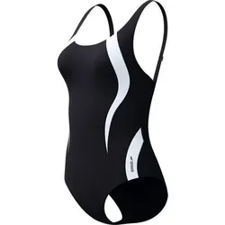 SPEEDO Damen Schwimmanzug Quantum Contour One Piece, Größe 46 in Schwarz Schwarz