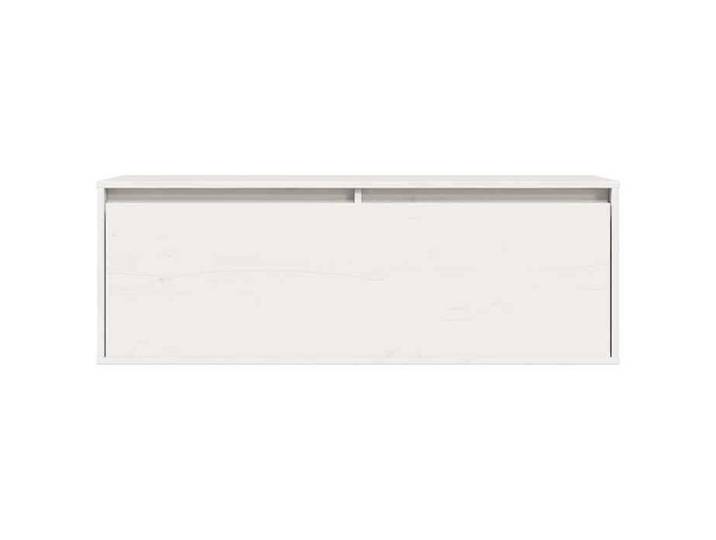 MEUBLE DE SEJOUR Blanc - MODE Armoire murale Blanc 100x30x35 cm Bois de pin massif Nettoyer facile_09_3850