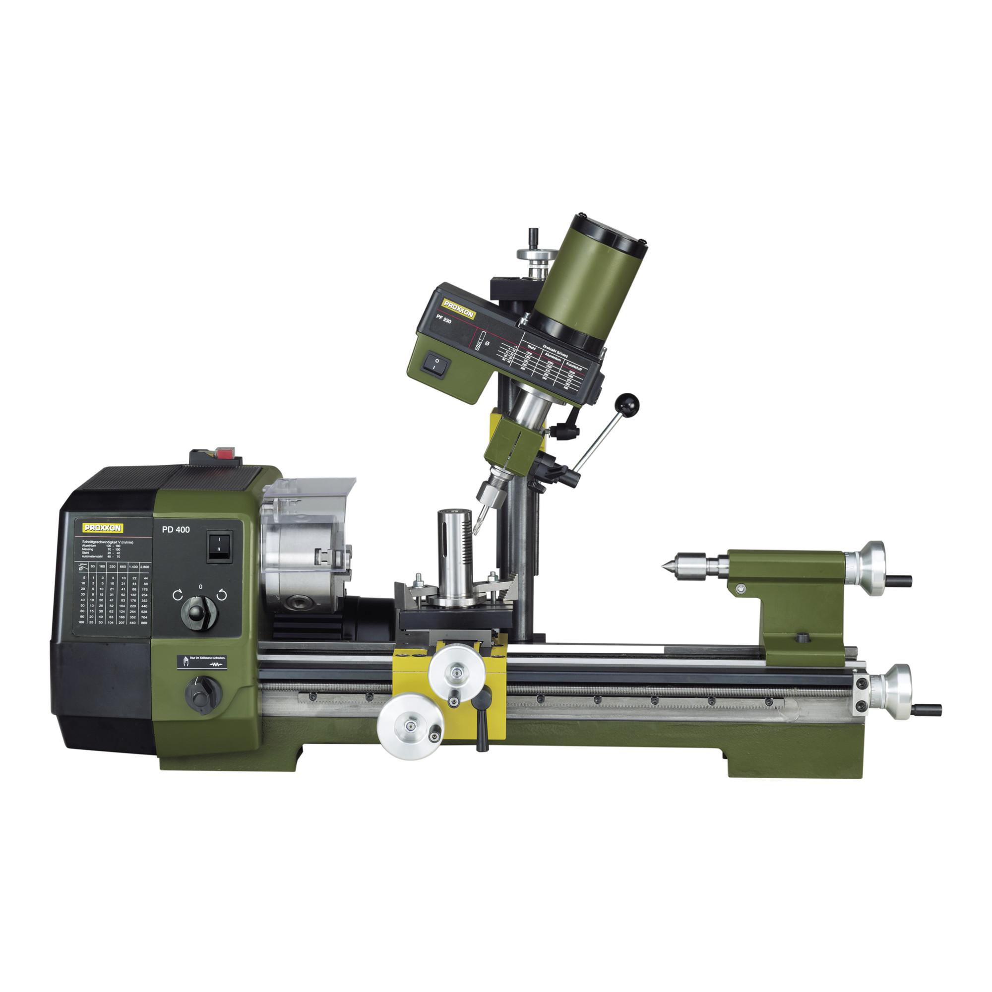 Proxxon PF 230 Bohr- und Fräseinrichtung für Feindrehmaschine PD 230/E oder PD 400, 24104)