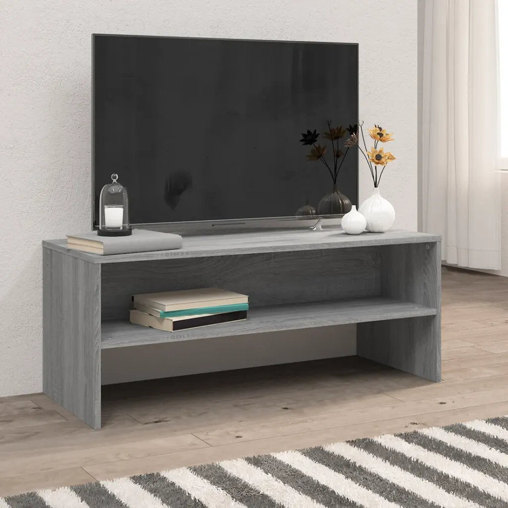 17 Stories Alixa TV Stand Grey Sonoma 48"