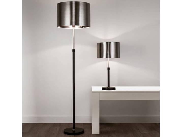 Searchlight Tischlampe Column, schwarz, für Wohn- / Esszimmer, Metall, Modern, Tischlampe