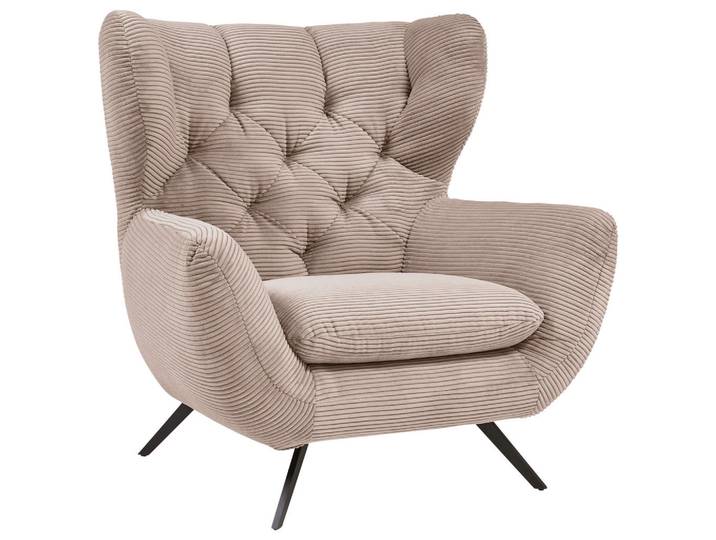Pure Home Lifestyle Chesterfield-Sessel, Rosa, Metall, 100x106x95 cm, Fußauswahl, Stoff-/Lederauswahl, Wohnzimmer, Sessel, Chesterfield-Sessel