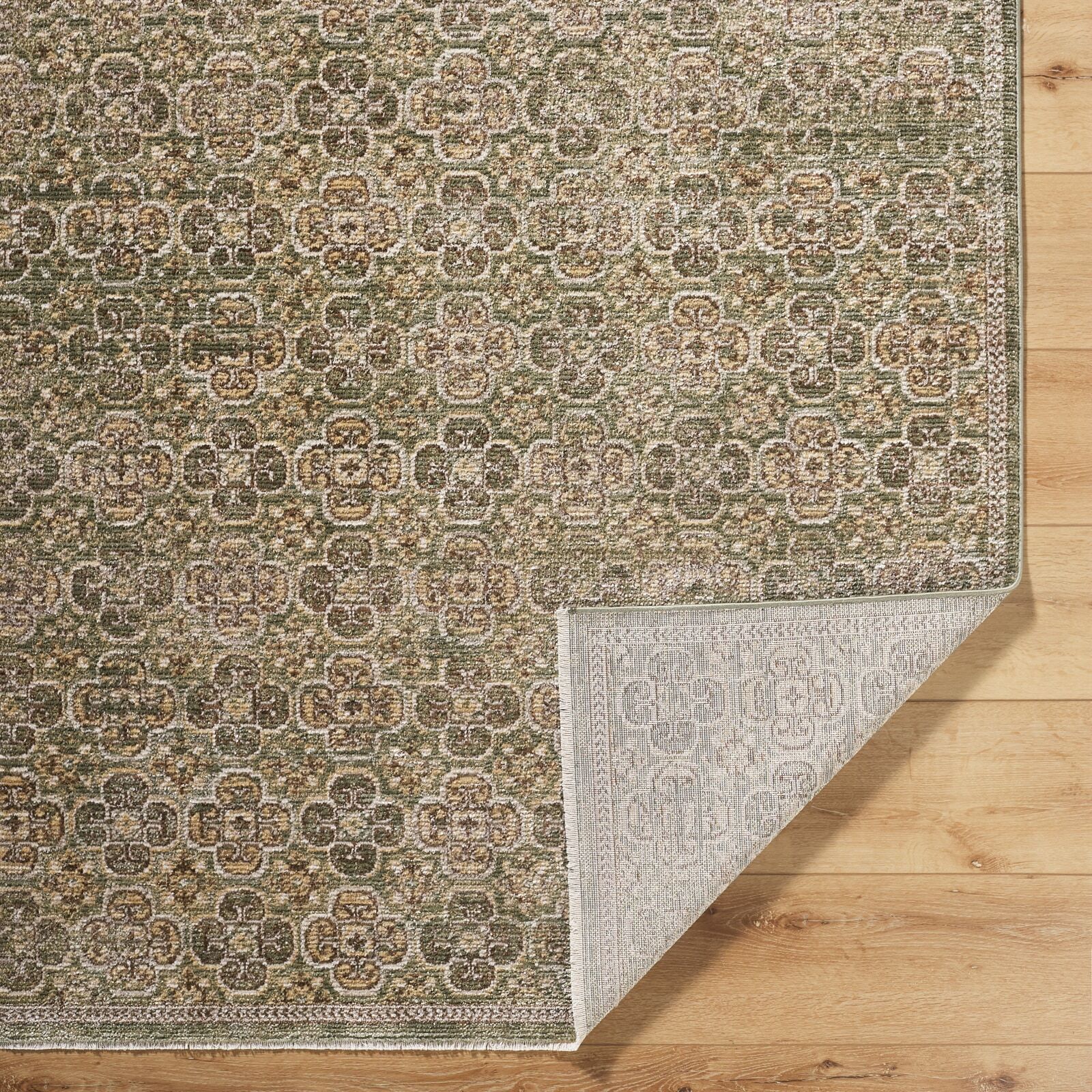 Teppich LIVABLISS "Myrtle Avenue II", grün, B:200cm H:18,1mm L:275cm, Polypropylen, Teppiche, Teppich grün B : 200cm 1 Stk., 18,1mm, L: 275cm