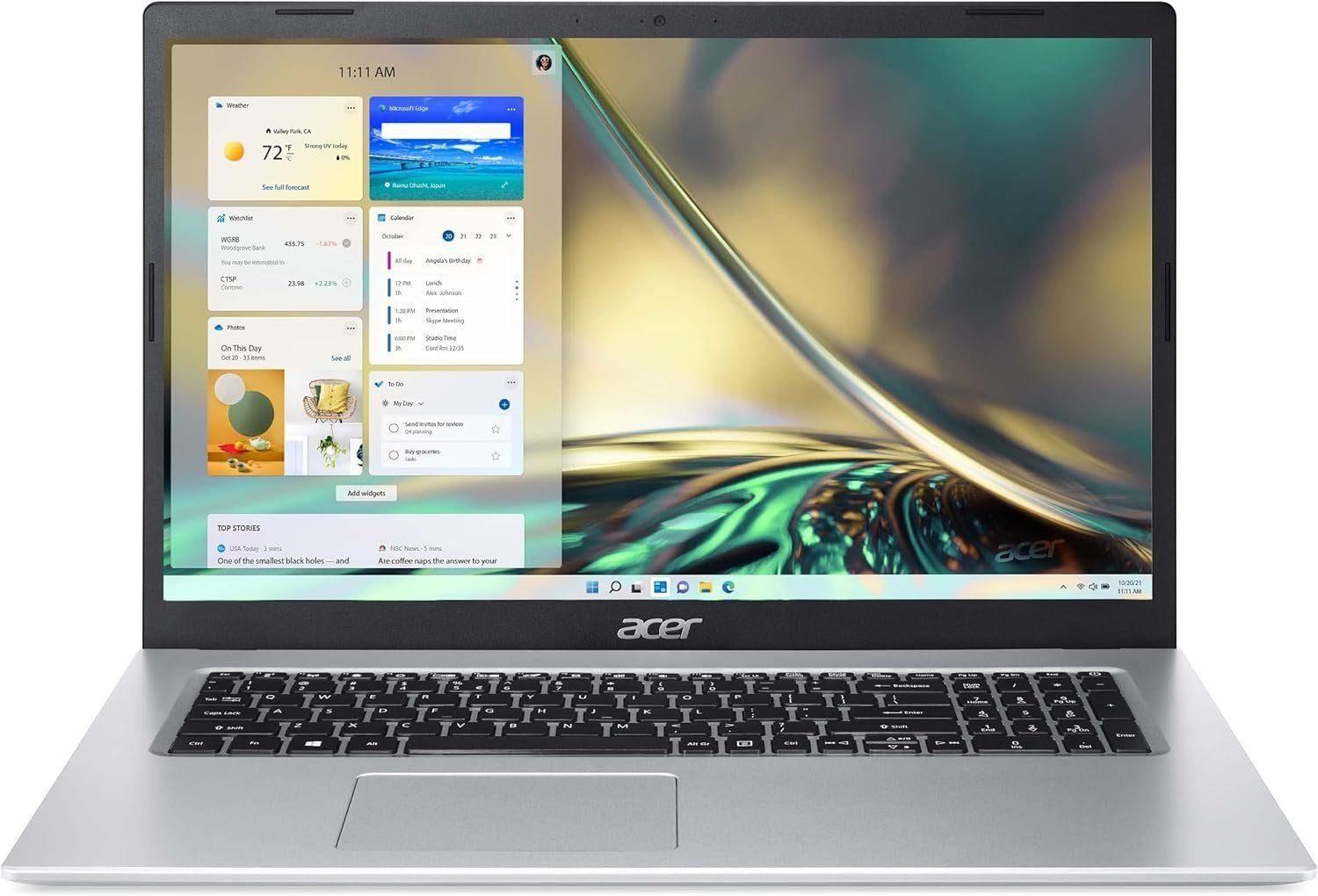 Acer Laptop Aspire 17,3 FHD Display i5-1135G7 8GB RAM 1TB SSD GForce MX450 Gaming-Notebook (Intel Core i5, MX 450, 1000GB SSD, Laptop Gaming Computer