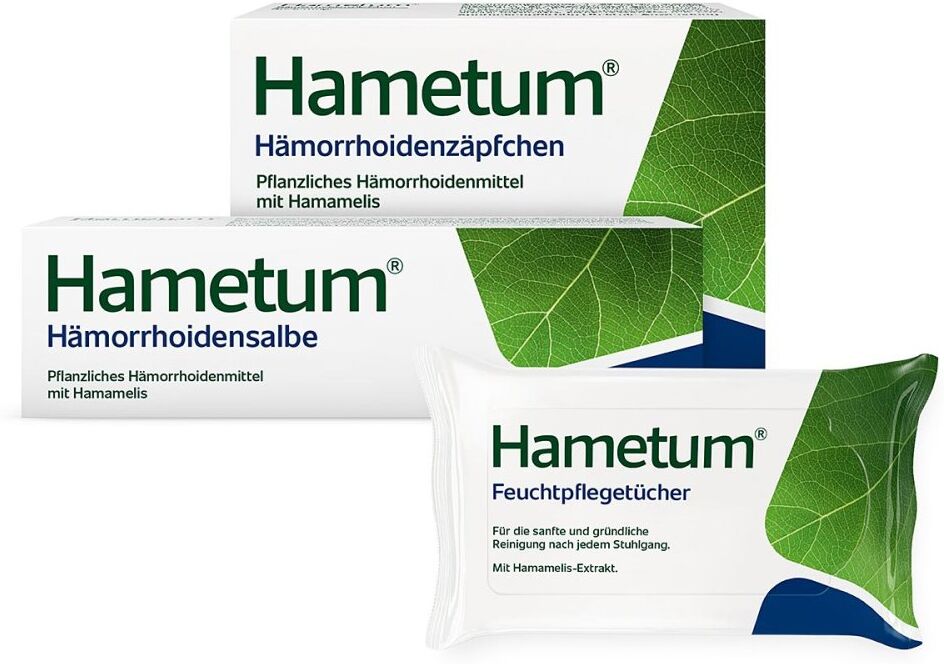 Hametum Hämorrhoidensalbe & -zäpfchen & Feuchtpflegetücher 1Pck