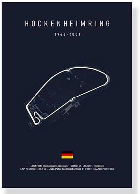 Uplift Treasures F1 Race Track Canvas Wall Art Poster 1 10x15cm Unframed