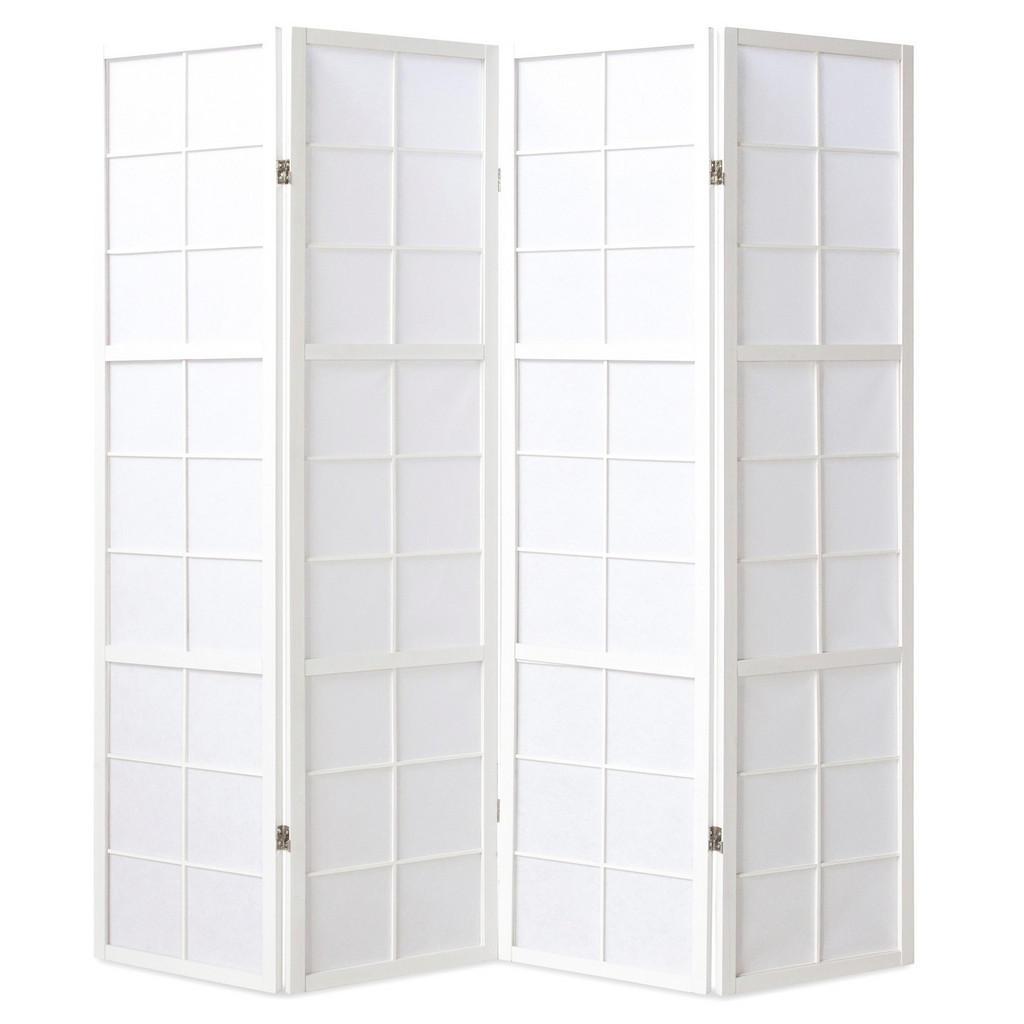 Homestyle4u Paravent, Weiß, Holz, 176x175x2 cm, Wohnzimmer, Raumteiler & Paravents, Paravents