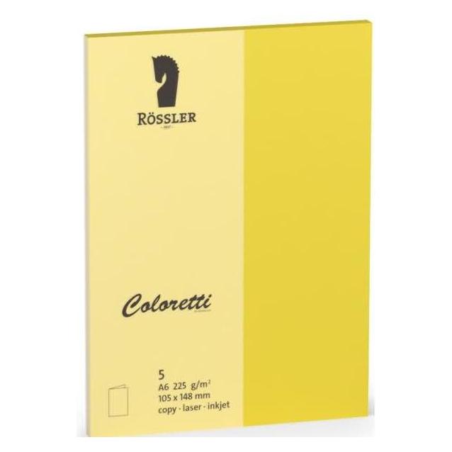 Magni Karten Coloretti DL A6Hd 5er goldgelb (5 Stk.) (220706543)