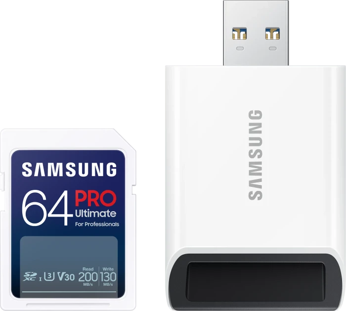 Samsung SDXC 64GB PRO ULTIMATE + USB-Adapter