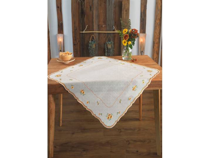 Hochwertige Tisch- und Raumdekoration, Natur, Größe 185 (Mitteldecke, 83/ 83 cm)