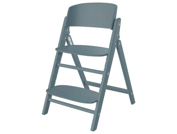 Cybex Hochstuhl Click \u0026 Fold, Blau, Holz, Buche, massiv, Sperrholz, 47.3x81.5x62.6 cm, zusammenklappbar, Fußstütze verstellbar, Sitzfläche verstellbar, Babymöbel, Hochstühle & Zubehör, Hochstühle