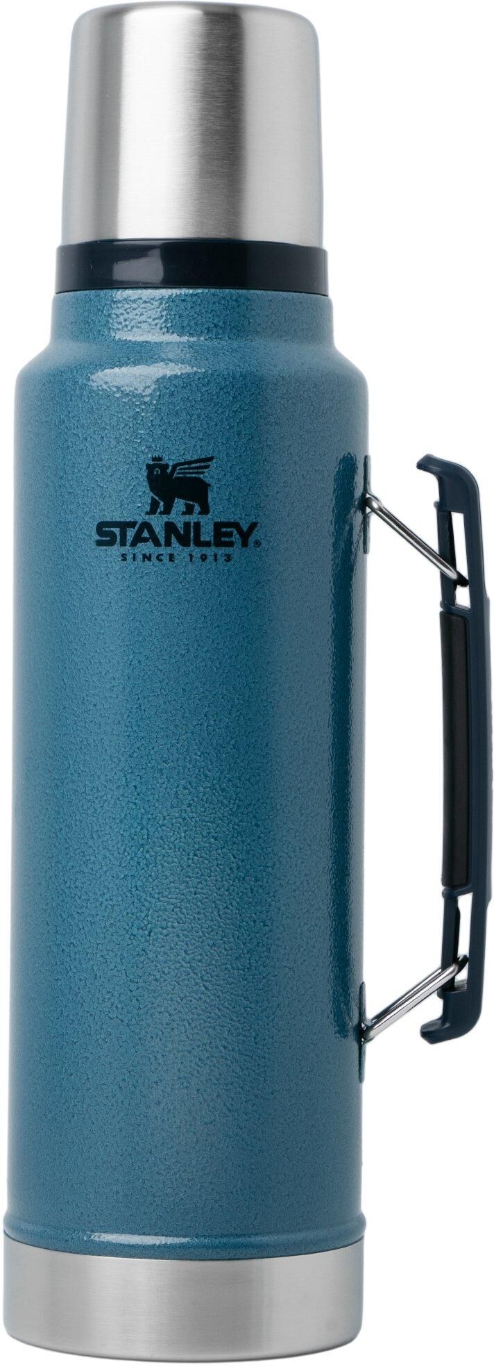 Termos Stanley The Legendary Classic Bottle 1.5QT, Hammertone Lake 10-11347-120 z korkiem z otworem do nalewania i kubkiem 1,4L