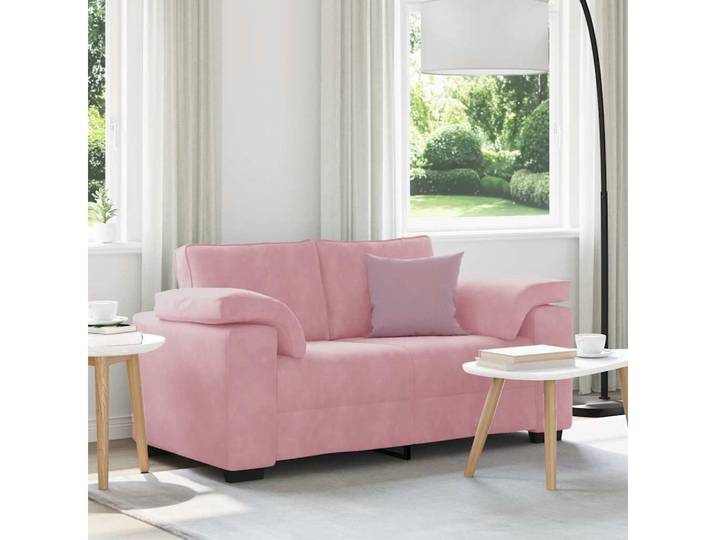 vidaXL Sofa vidaXL Zweisitzer-Sofa Rosa 160x77x82 cm Samt