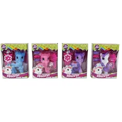 Unico Einhorn-Spielfigur mit Haarschmuck und Aufklebern