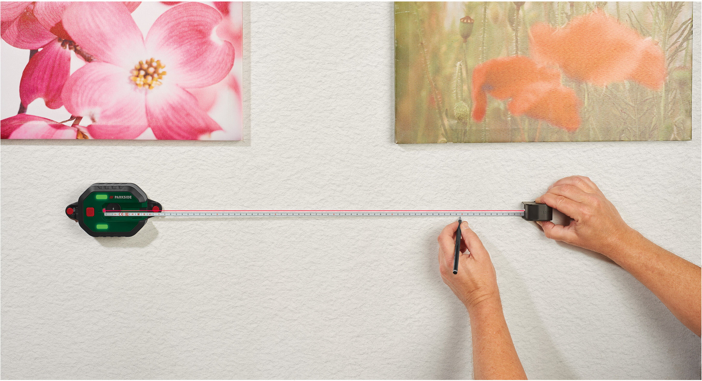 PARKSIDE® Laser-Wasserwaage mit Maßband »PLLM 10 A1«, zur präzisen Ausrichtung