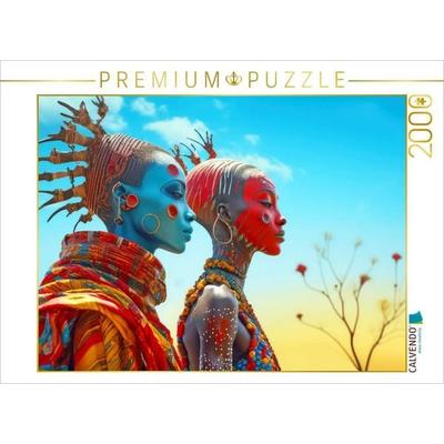 CALVENDO Puzzle Surrealismus trifft Massai-Kultur | 2000 Teile Lege-Größe 90x67cm Foto-Puzzle für glückliche Stunden