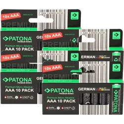 PATONA Premium 40x AAA Batterien (4x10er) Pack 1,5V Alkaline