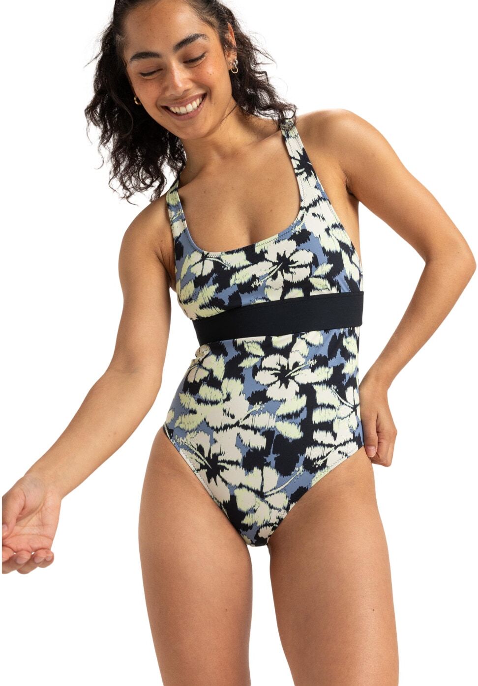 Badeanzug ROXY "Roxy Active", Damen, Gr. S, blau, Obermaterial: 75% Nylon, 25% Elasthan., Badeanzüge Badeanzug blau S