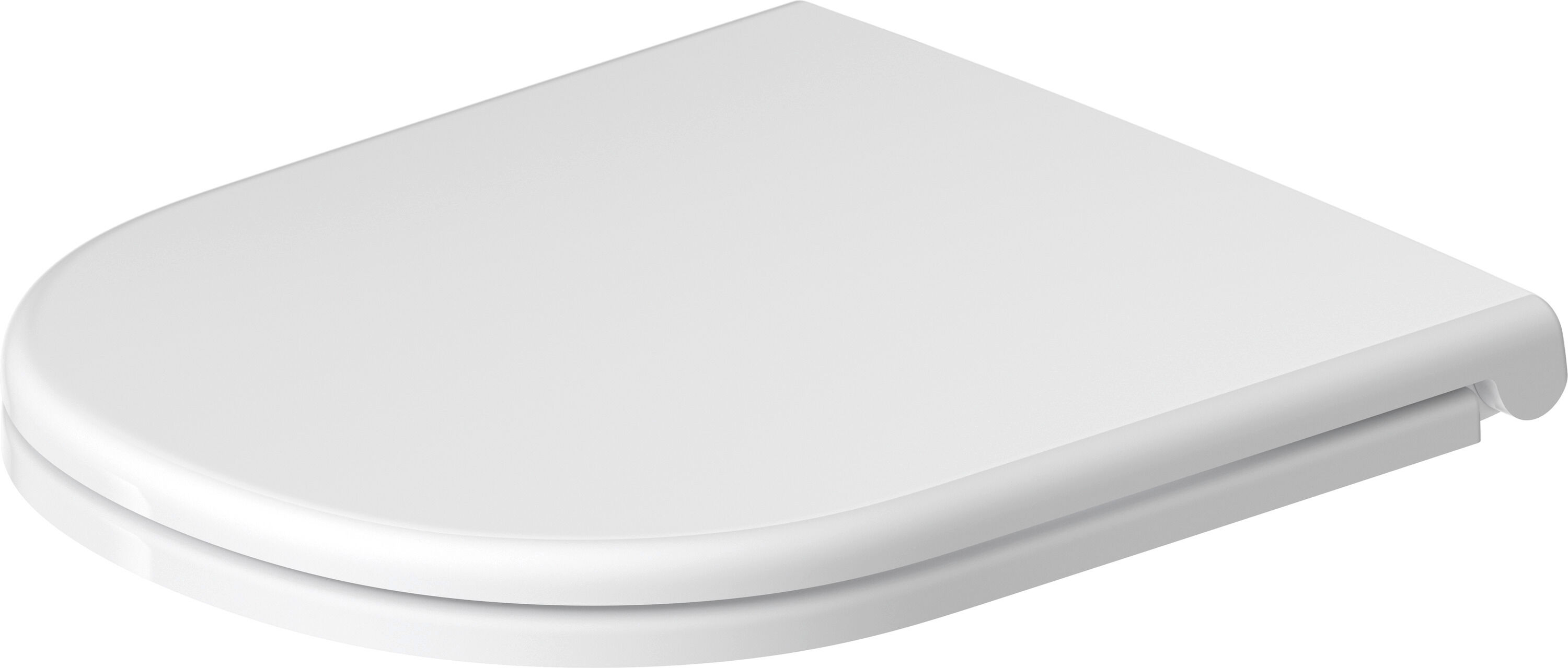 Abattant WC Duravit D-Code 0028290021 non amovible, blanc brillant, avec mécanisme de fermeture amortie