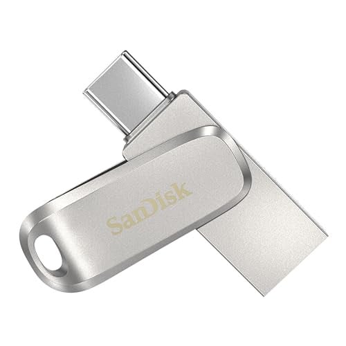 SanDisk Ultra Dual Drive Luxe 256 GB USB-C en USB-A USB-stick Grijs