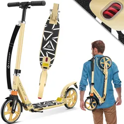 KESSER® Cityroller Scooter 205mm Räder PU Big Wheel - Pro-S Tretroller mit Doppel Federung, City-Roller Scooter klappbar und Höhenverstellbar, Roller Kickscooter für Erwachsene und Kinder
