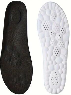 Uplifted Finds High Elasticity Latex Sport Insoles Soft Shoe Pads Arch Support Orthotic Insoles us (1010.5) black