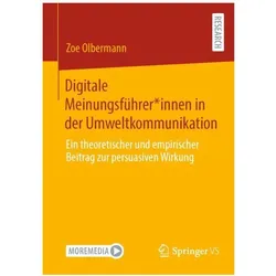 Digitale Meinungsführer*innen in der Umweltkommunikation, Fachbücher von Zoe Olbermann